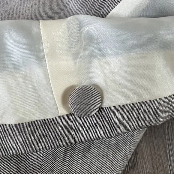 Hobby Horse Woman M Taupe Strip Blk Stitch Sequined 2 Button Western Show Jacket - Picture 11 of 11